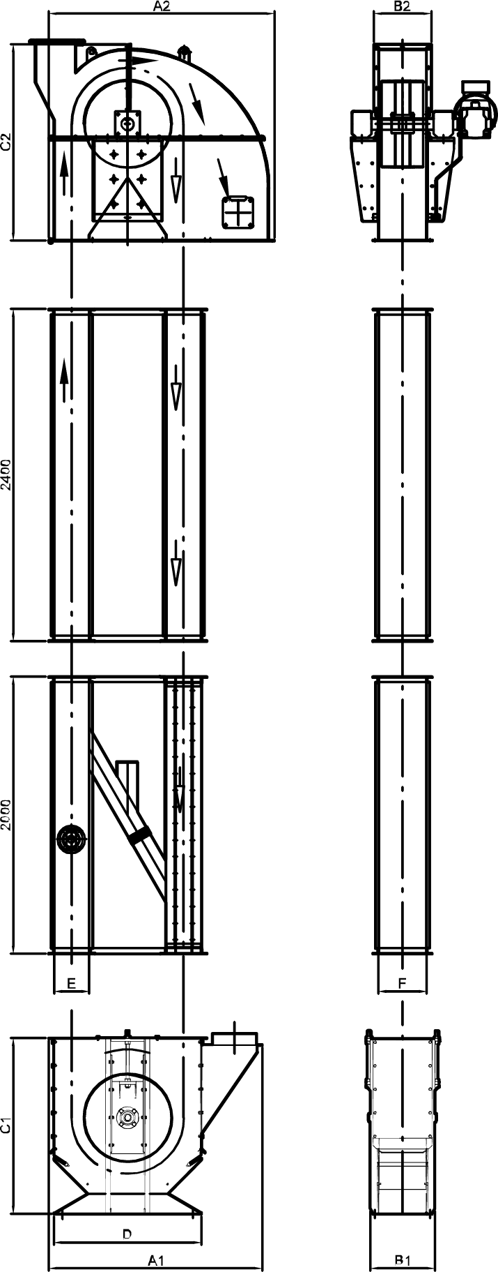 Henry Simon Milling Handling Section Bucket Elevator