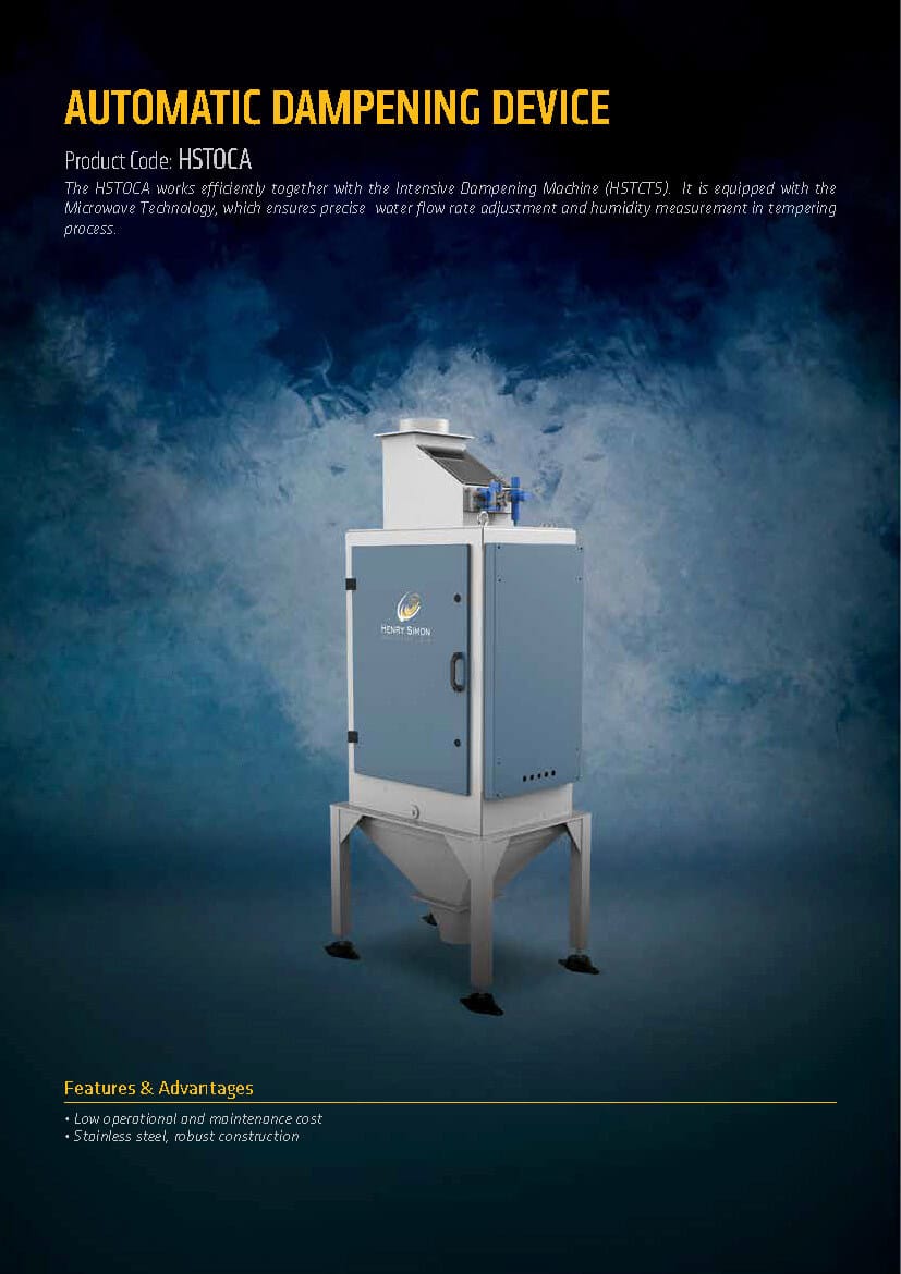 Intensive Dampening Machine HSTCTS - Technical Sheet PDF